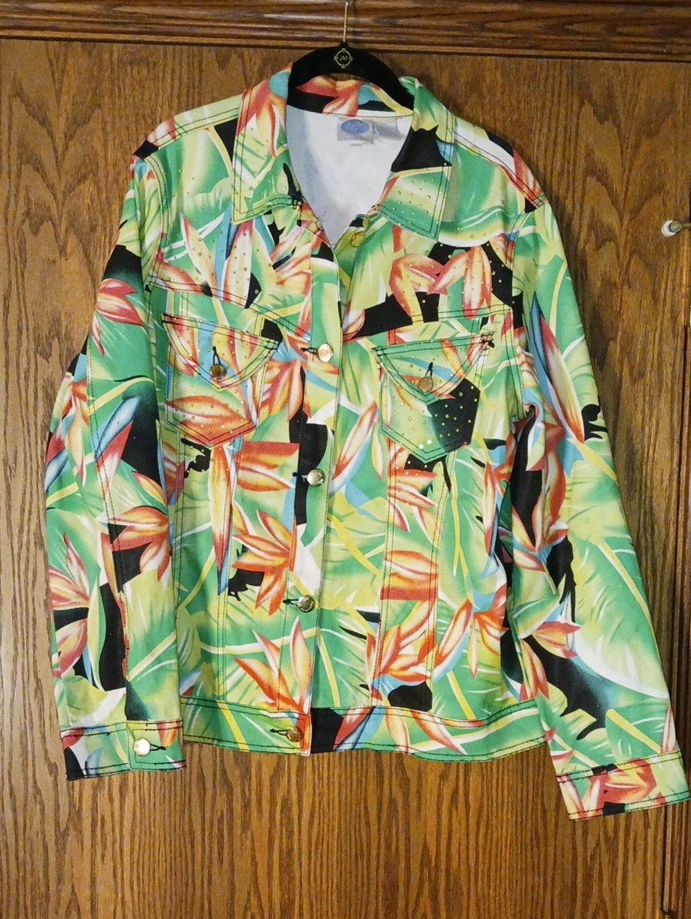 Women's DG2 Stretch Palm Patterned Jean Jacket